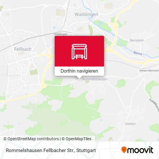 Rommelshausen Fellbacher Str. Karte