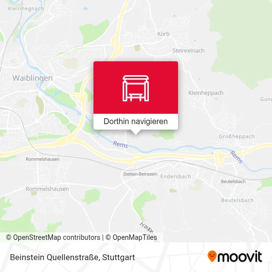 Beinstein Quellenstraße Karte