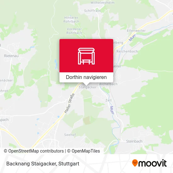 Backnang Staigacker Karte