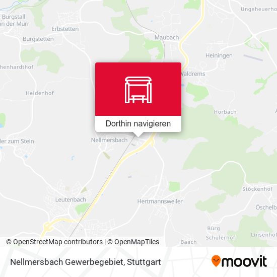 Nellmersbach Gewerbegebiet Karte