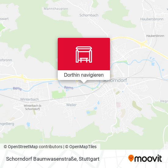 Schorndorf Baumwasenstraße Karte