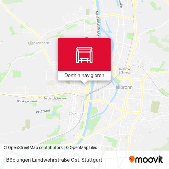 Böckingen Landwehrstraße Ost Karte