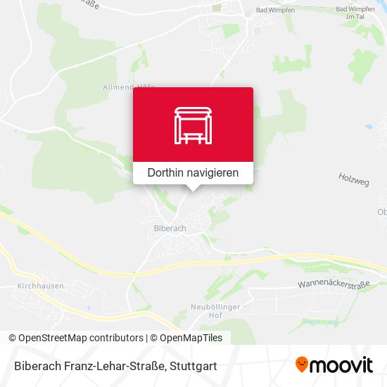 Biberach Franz-Lehar-Straße Karte