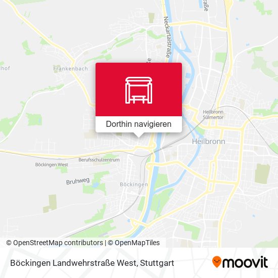 Böckingen Landwehrstraße West Karte