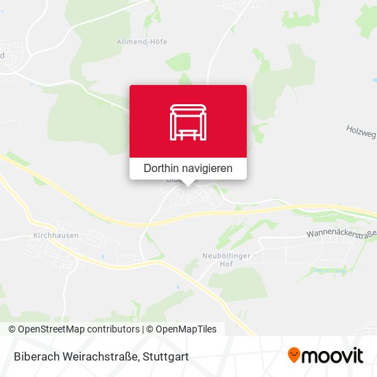 Biberach Weirachstraße Karte