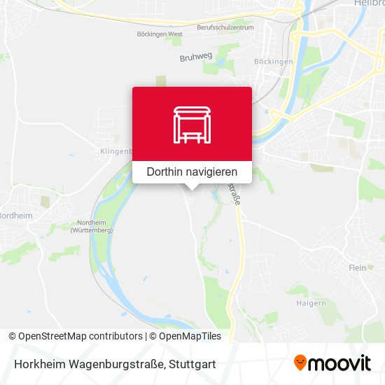 Horkheim Wagenburgstraße Karte