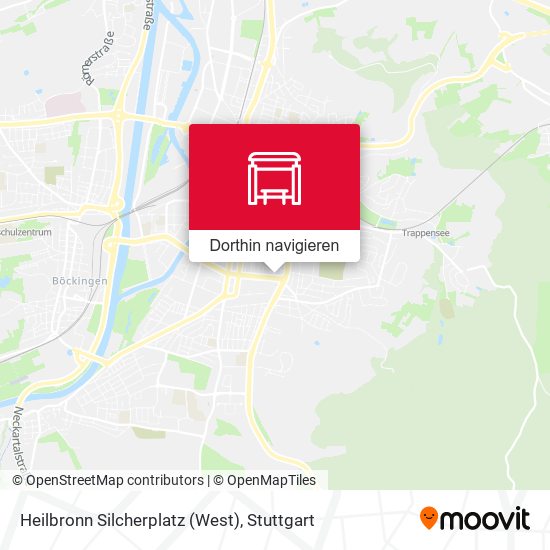 Heilbronn Silcherplatz (West) Karte