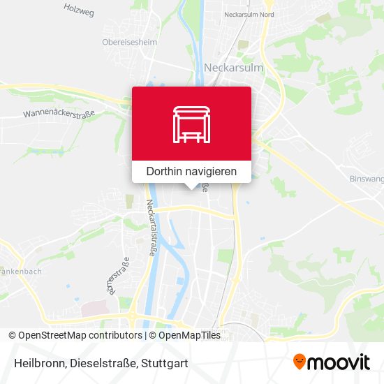 Heilbronn, Dieselstraße Karte