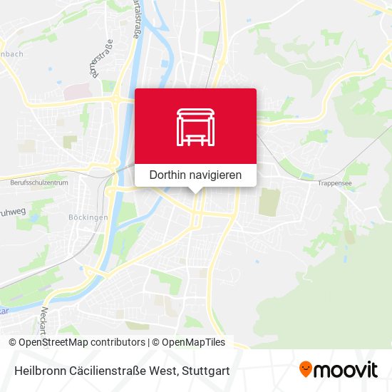 Heilbronn Cäcilienstraße West Karte