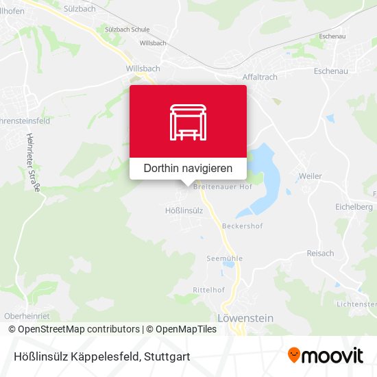 Hößlinsülz Käppelesfeld Karte