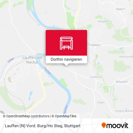 Lauffen (N) Vord. Burg/Ho Steg Karte