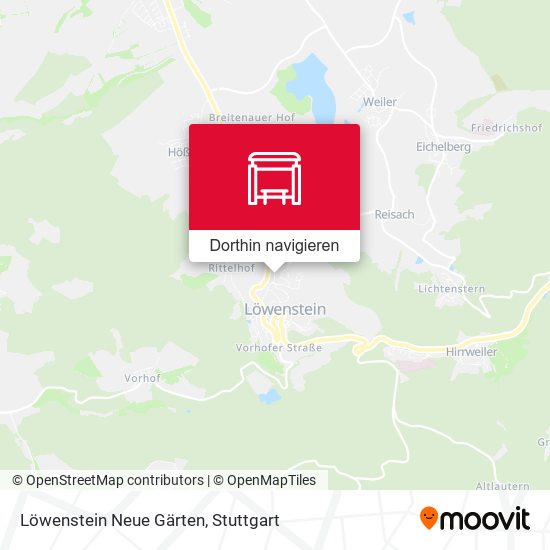 Löwenstein Neue Gärten Karte