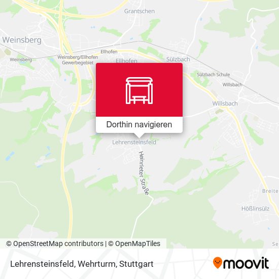Lehrensteinsfeld, Wehrturm Karte