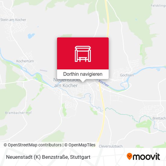 Neuenstadt (K) Benzstraße Karte