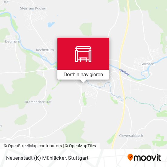 Neuenstadt (K) Mühläcker Karte