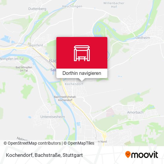 Kochendorf, Bachstraße Karte