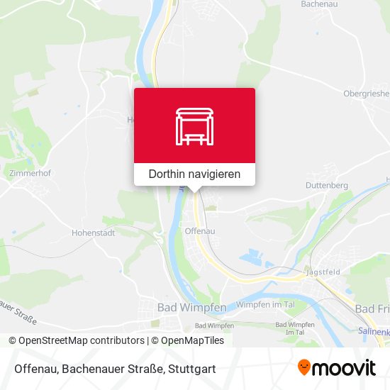 Offenau, Bachenauer Straße Karte