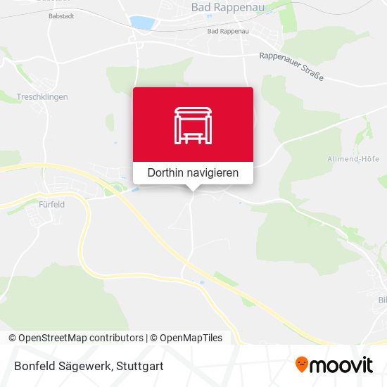 Bonfeld Sägewerk Karte