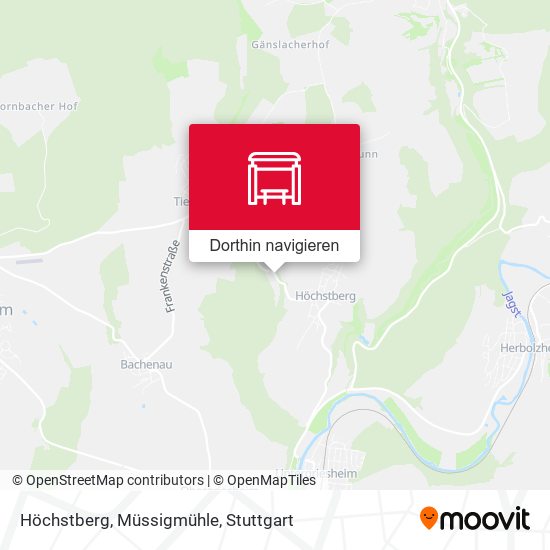 Höchstberg, Müssigmühle Karte