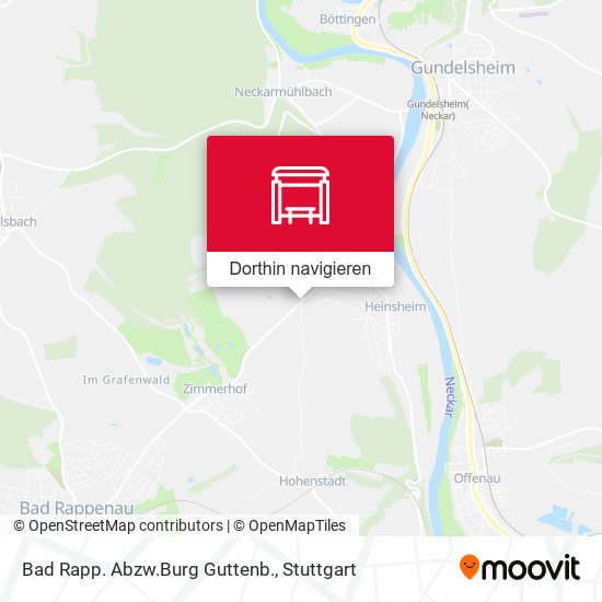 Bad Rapp. Abzw.Burg Guttenb. Karte