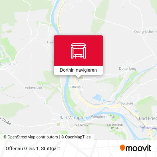 Offenau Gleis 1 Karte