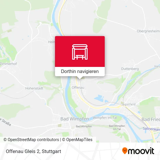 Offenau Gleis 2 Karte