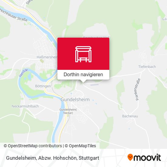 Gundelsheim, Abzw. Hohschön Karte