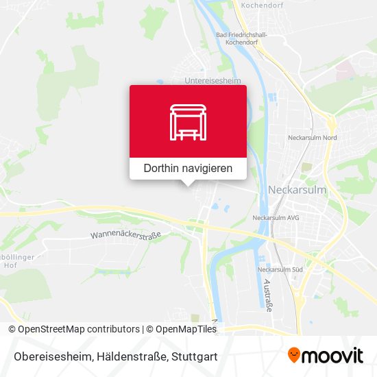 Obereisesheim, Häldenstraße Karte