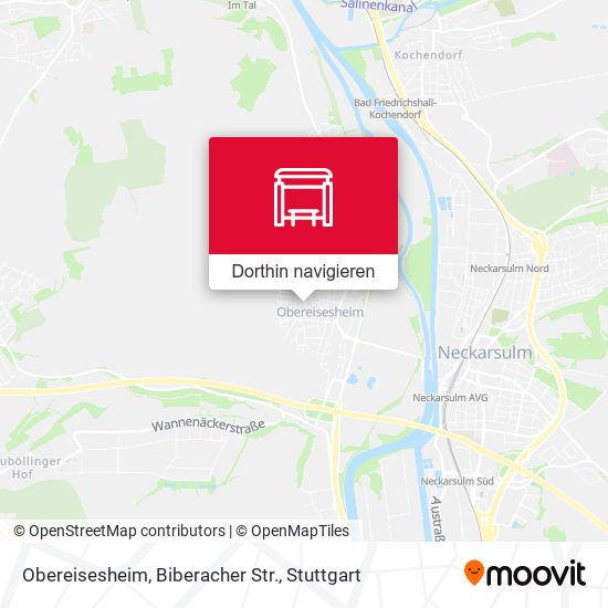 Obereisesheim, Biberacher Str. Karte