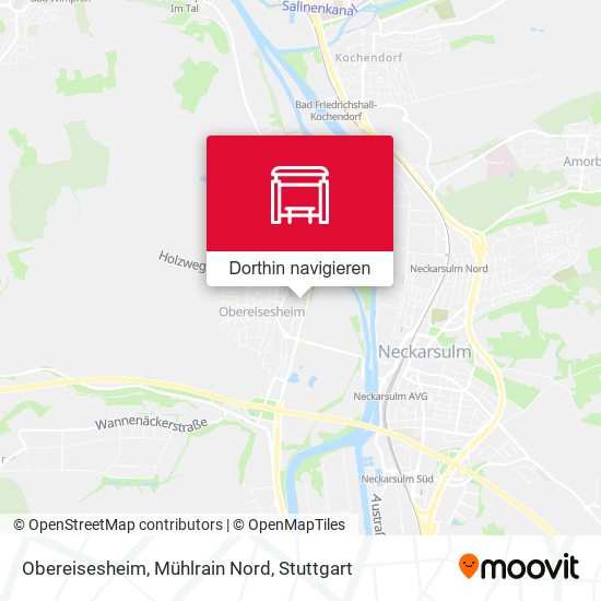Obereisesheim, Mühlrain Nord Karte