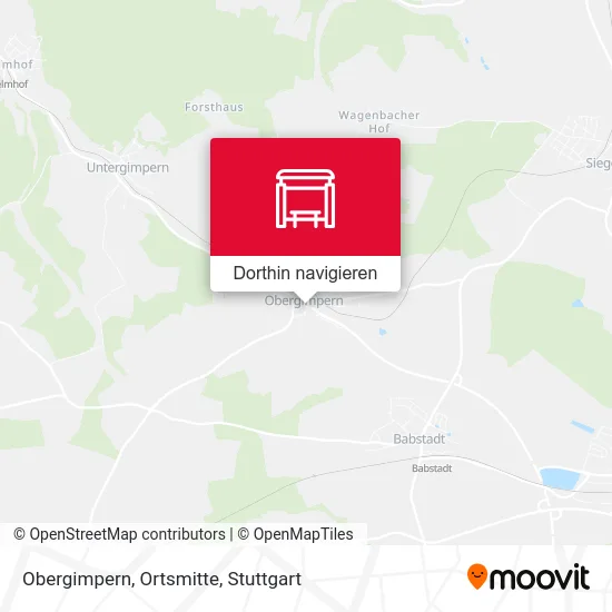 Obergimpern, Ortsmitte Karte