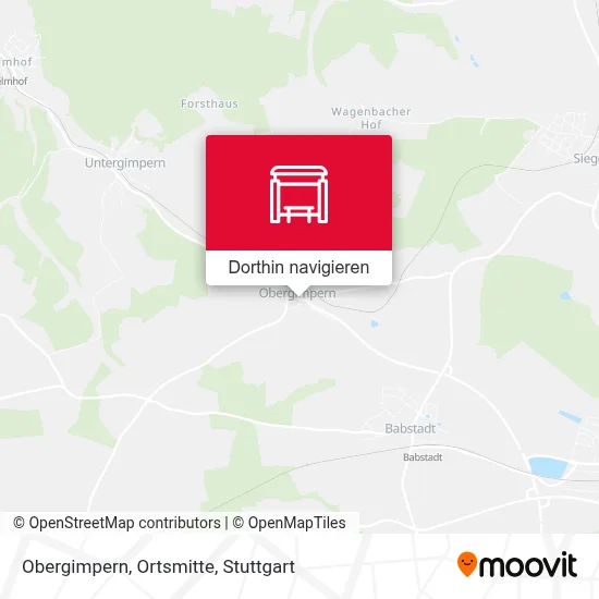 Obergimpern, Ortsmitte Karte