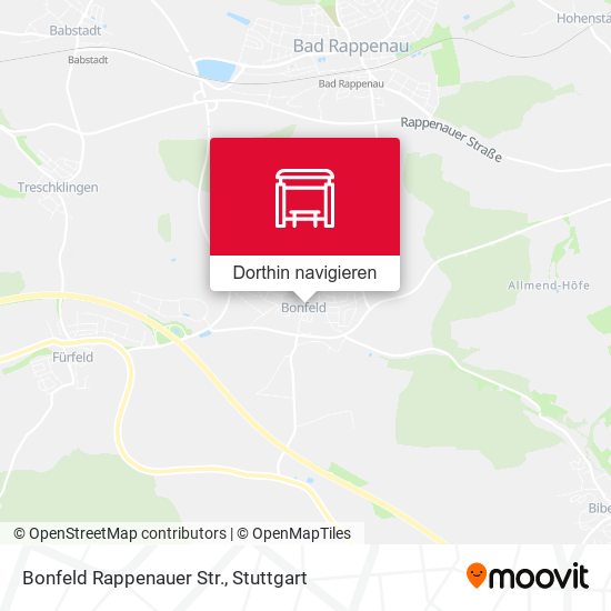 Bonfeld Rappenauer Str. Karte