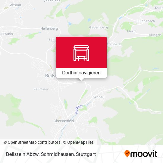 Beilstein Abzw. Schmidhausen Karte