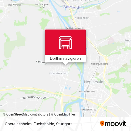 Obereisesheim, Fuchshalde Karte