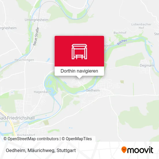 Oedheim, Mäurichweg Karte