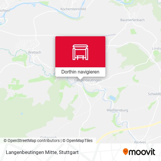 Langenbeutingen Mitte Karte