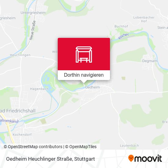 Oedheim Heuchlinger Straße Karte