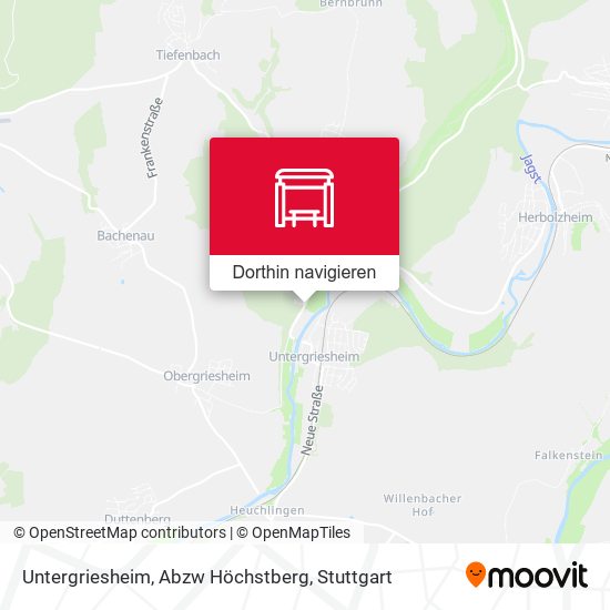 Untergriesheim, Abzw Höchstberg Karte