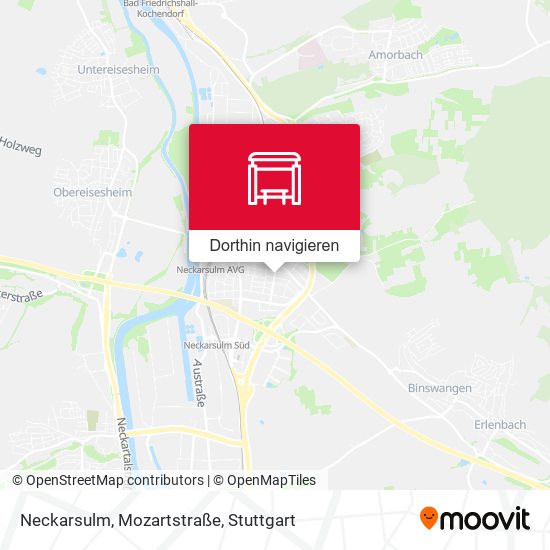 Neckarsulm, Mozartstraße Karte