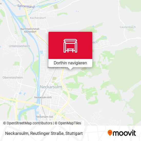 Neckarsulm, Reutlinger Straße Karte