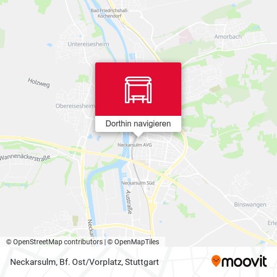 Neckarsulm, Bf. Ost/Vorplatz Karte