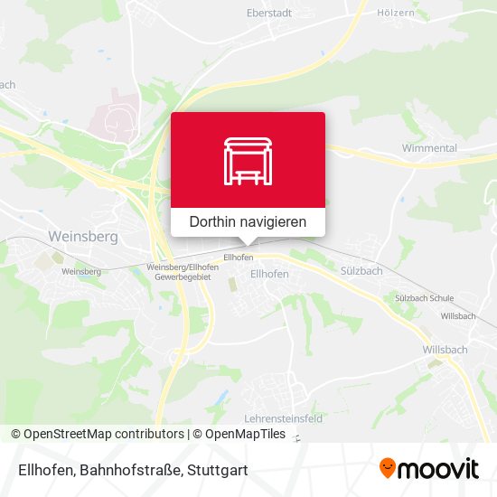 Ellhofen, Bahnhofstraße Karte