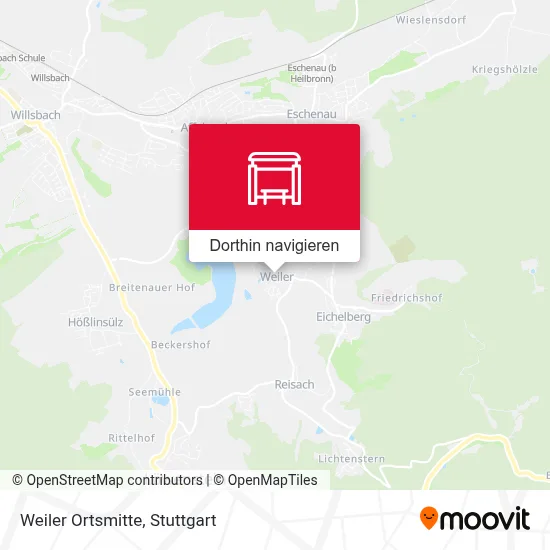 Weiler Ortsmitte Karte