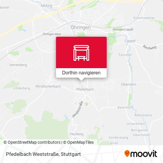 Pfedelbach Weststraße Karte
