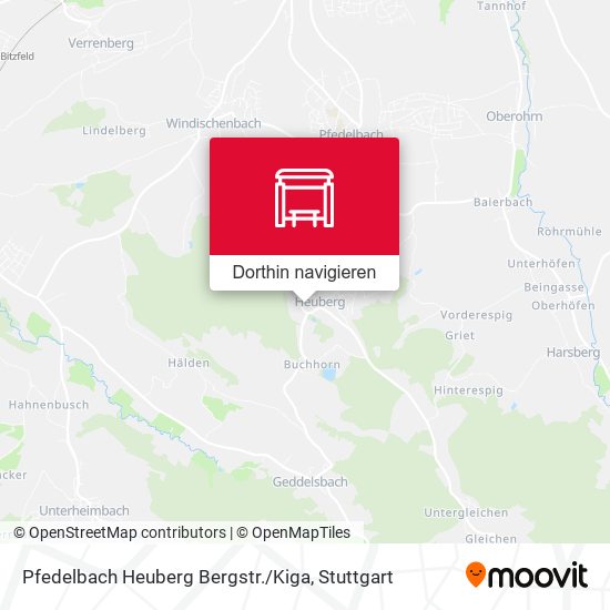 Pfedelbach Heuberg Bergstr. / Kiga Karte