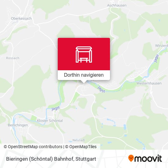 Bieringen (Schöntal) Bahnhof Karte