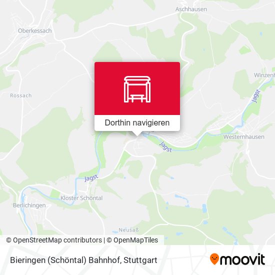 Bieringen (Schöntal) Bahnhof Karte