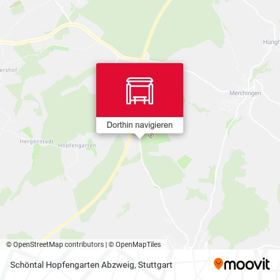 Schöntal Hopfengarten Abzweig Karte
