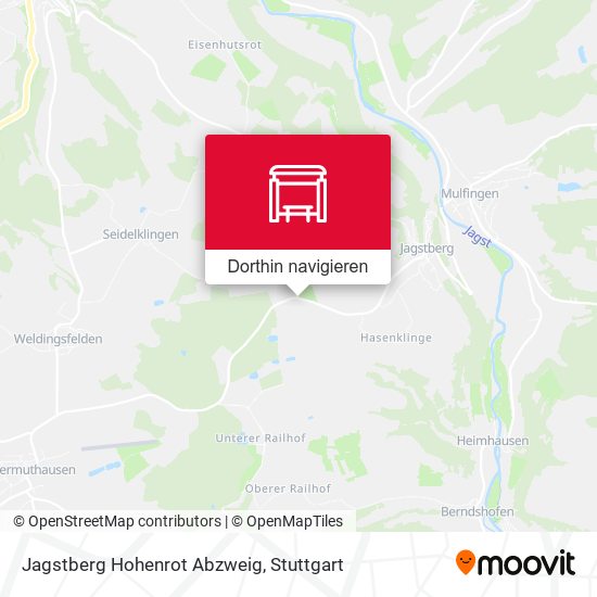Jagstberg Hohenrot Abzweig Karte